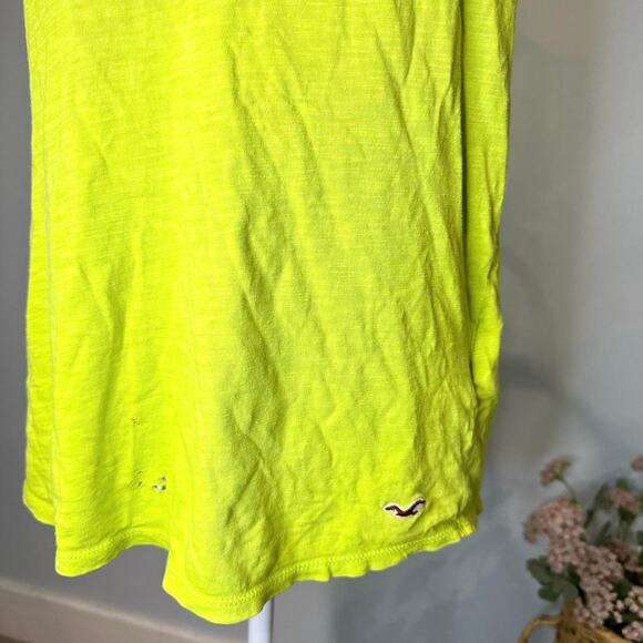 Cute vintage y2k neon green/ yellow hollister tank top with bird logo - Picture 6 of 6
